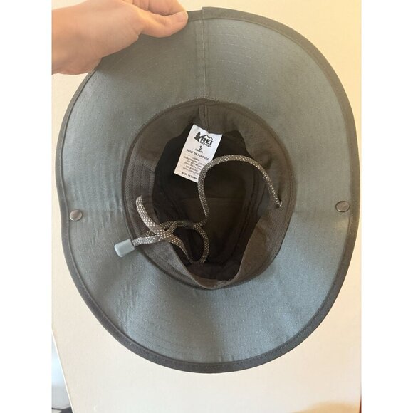 REI CO-OP Bucket Hat Sun Rain Unisex Vented Small Bookie Crushable Canvas Green - Picture 4 of 5